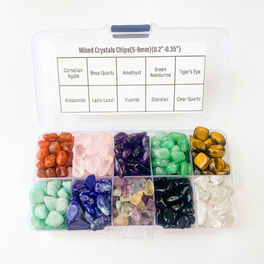 2LB 10 Rare Crystal Gem Collection Box Reiki Healing Wishing Bottle Inlay Wood A
