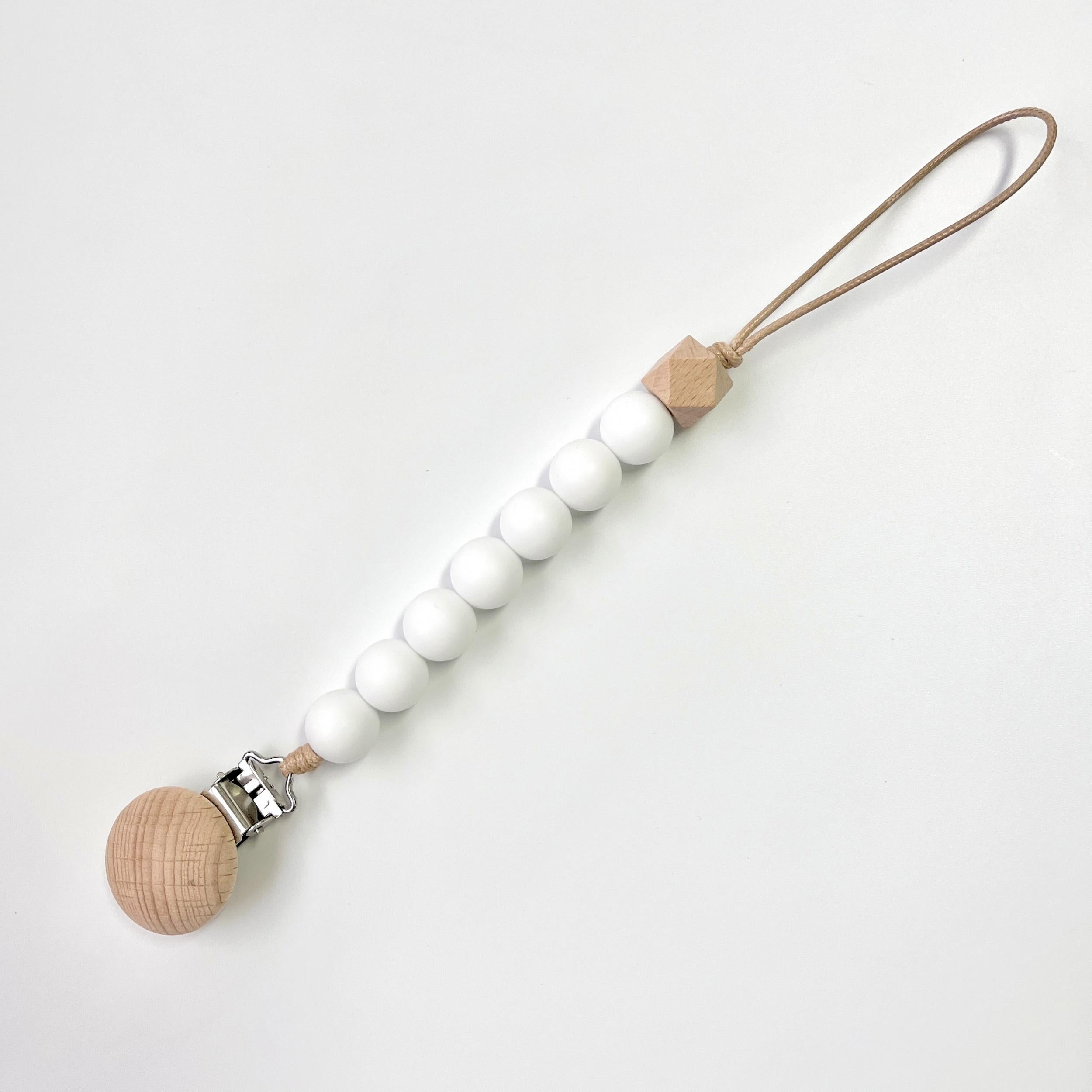 Wooden Octagonal Pacifier Chain Pacifier Holder Baby Gift