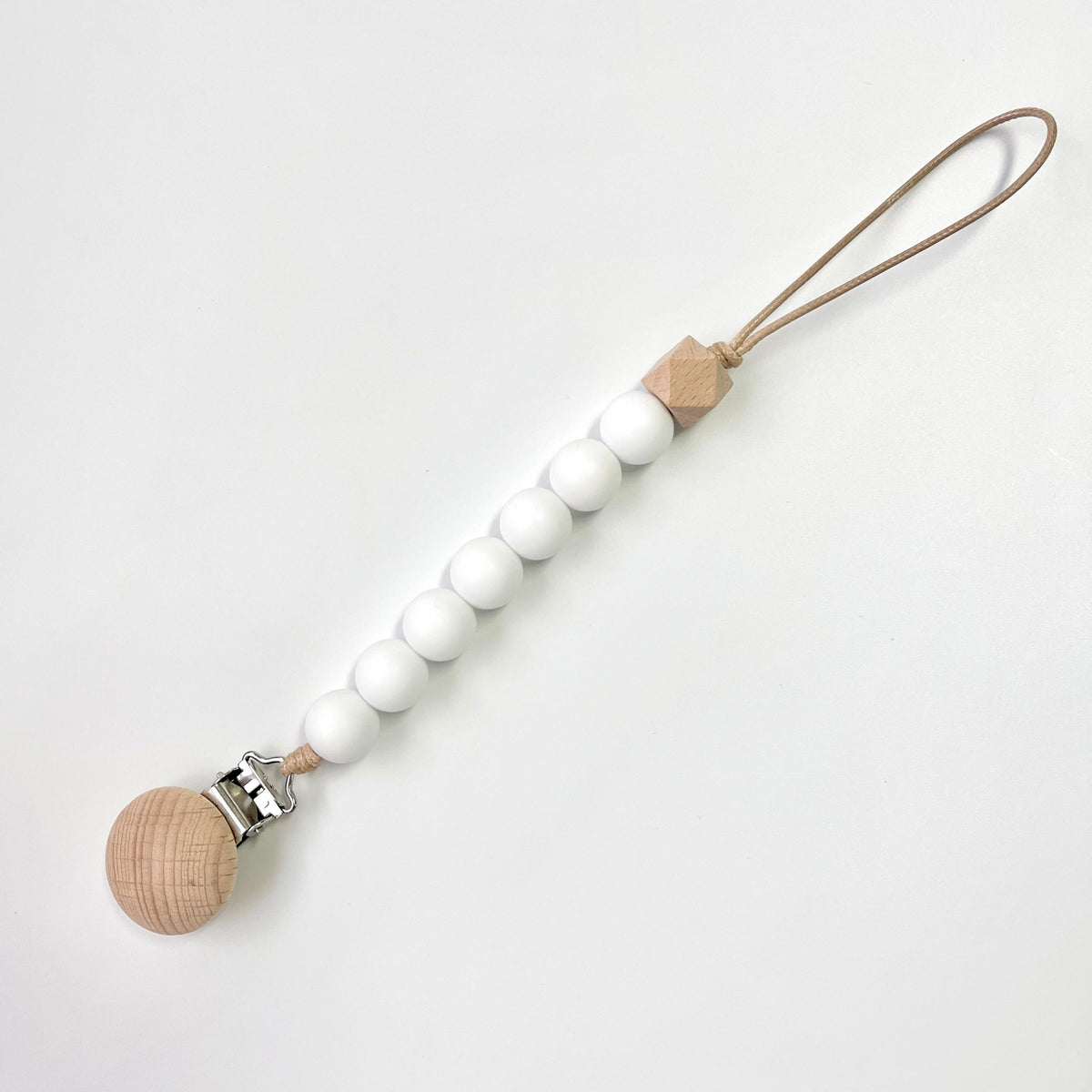 Wooden Octagonal Pacifier Chain Pacifier Holder Baby Gift