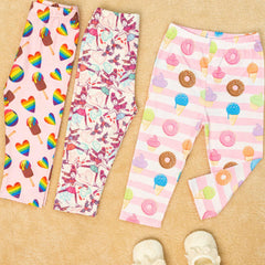 2pcs Baby Girls Cartoon Leggings Soft Ankle Pants