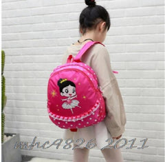 Girls Ballet Dance Bag Embroidered Canvas Gymnastic Sport Backpack