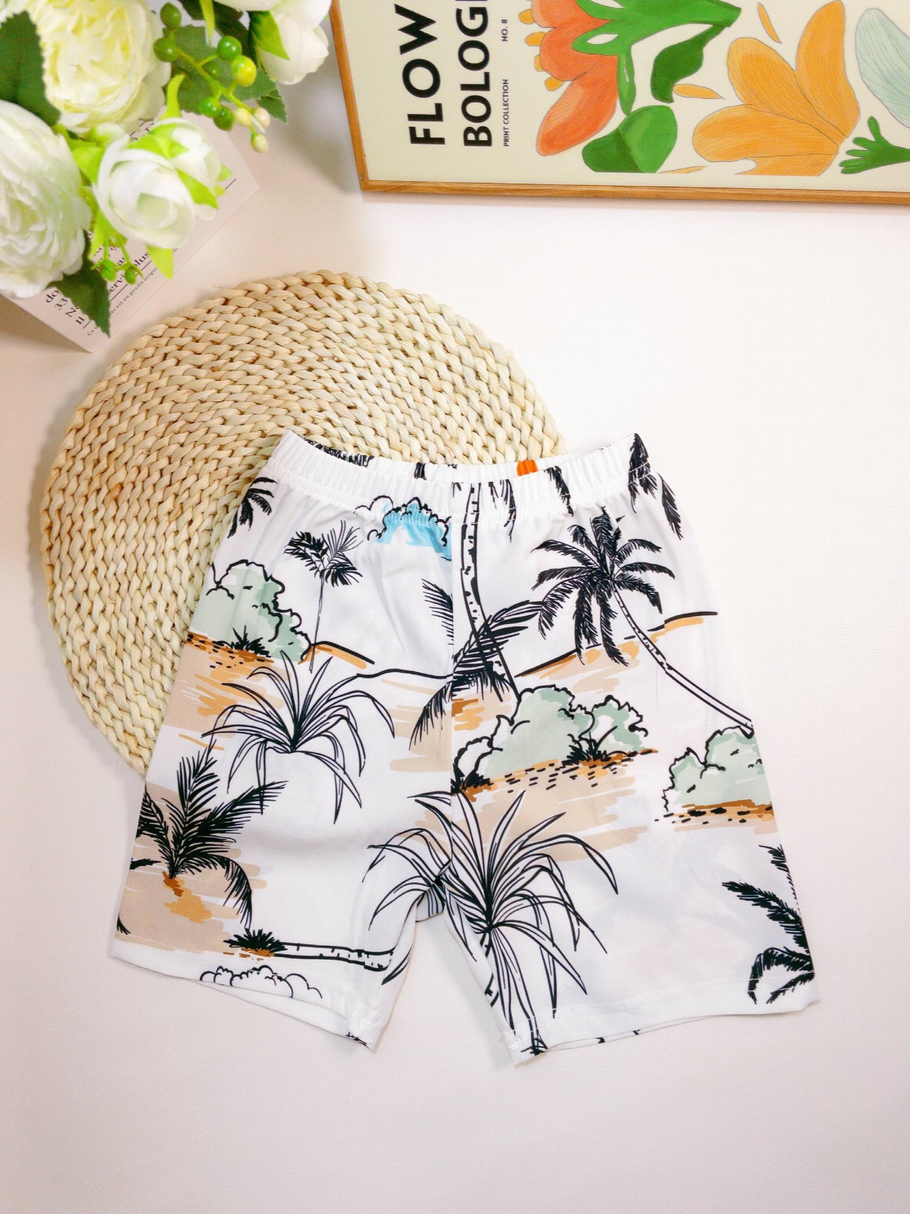Boys Casual Coconut Trees Shorts for Vacation