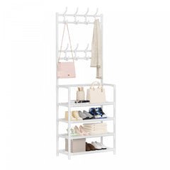 Shoe Storage Rack With Clothes Storage Shelf Hanging Clothes Stand