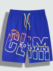 Boys Beach Shorts Quick Dry Drawstring Seaside Shorts