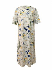 Women's Plus Size Floral Dress Short Sleeve