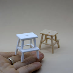 Dollhouse Mini Stool Storage Bench Faux Chair Model DIY Accessories