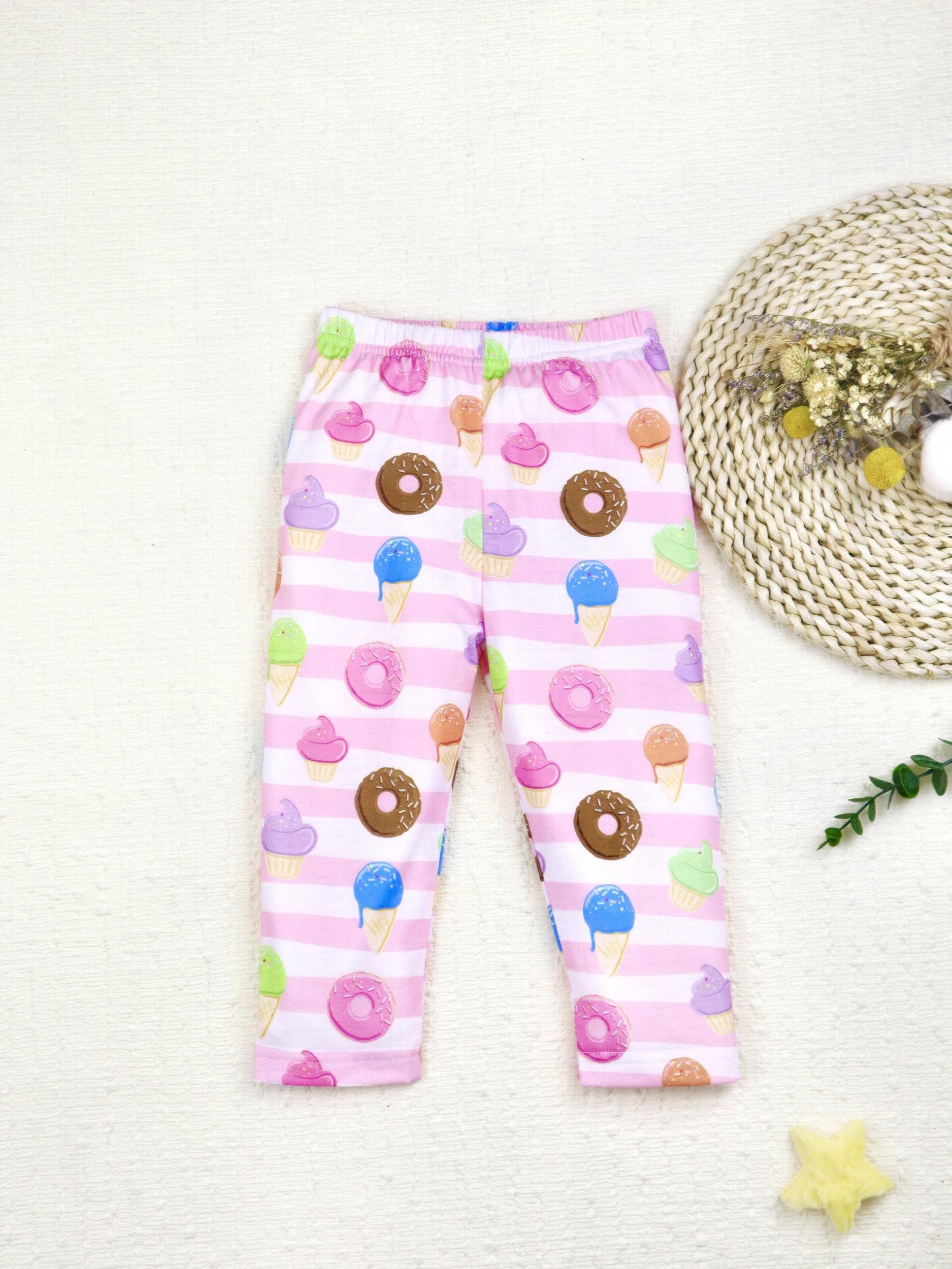 2pcs Baby Girls Cartoon Leggings Soft Ankle Pants