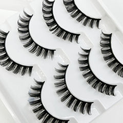 4 Pairs 12mm D Curling Faux Mink Hair Lashes