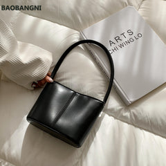 Vintage Mini Leather Tote Bags Winter Handbag Lady Trending Travel Shoulder Purs