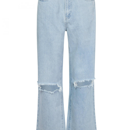 Loose Fit Ripped Denim Jeans for Women