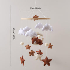 Soft Plush Cartoon Bear and Star Hammock Bell Brown Bear