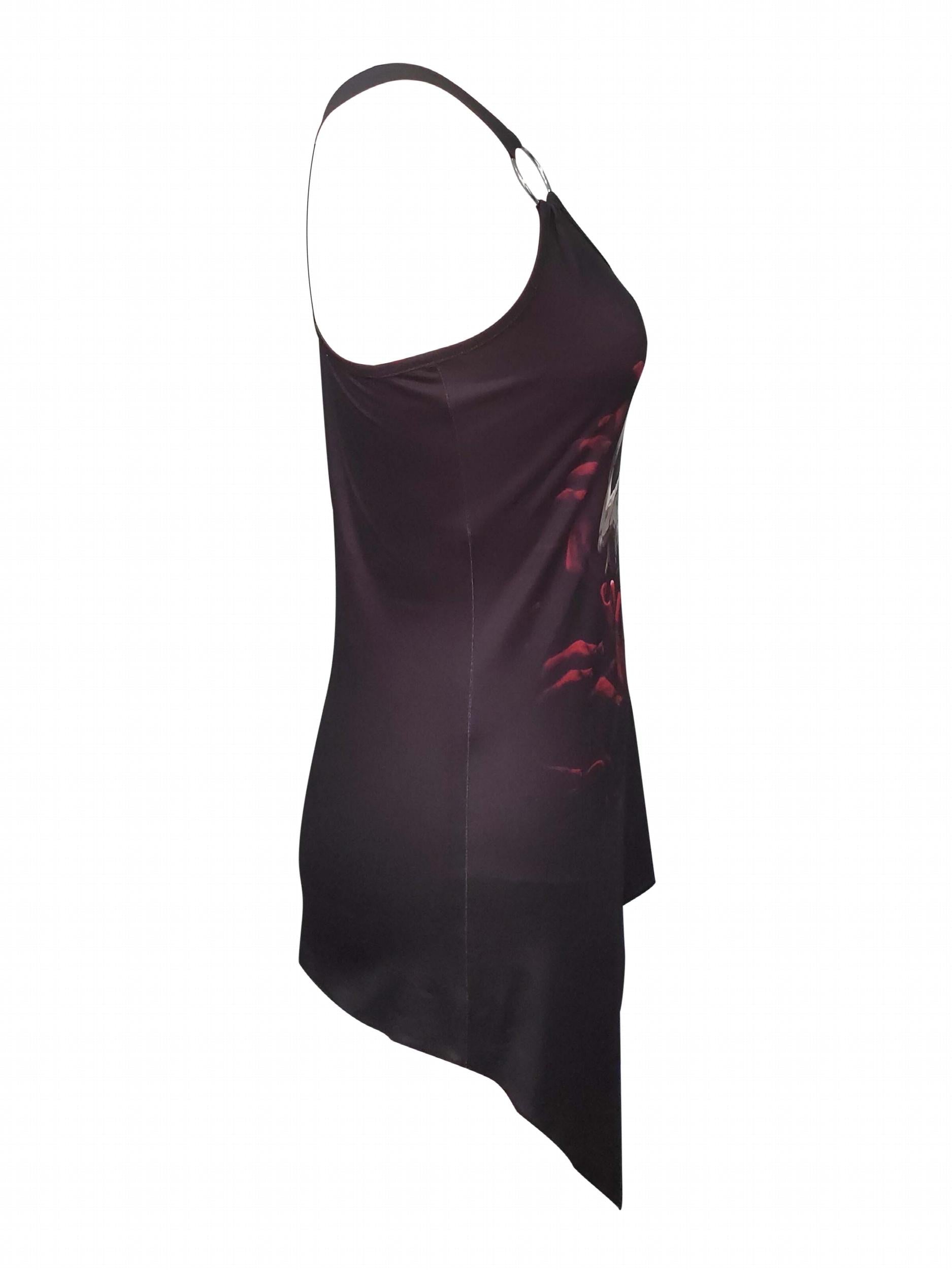 Gothic Skull Print Tank Top Sleeveless