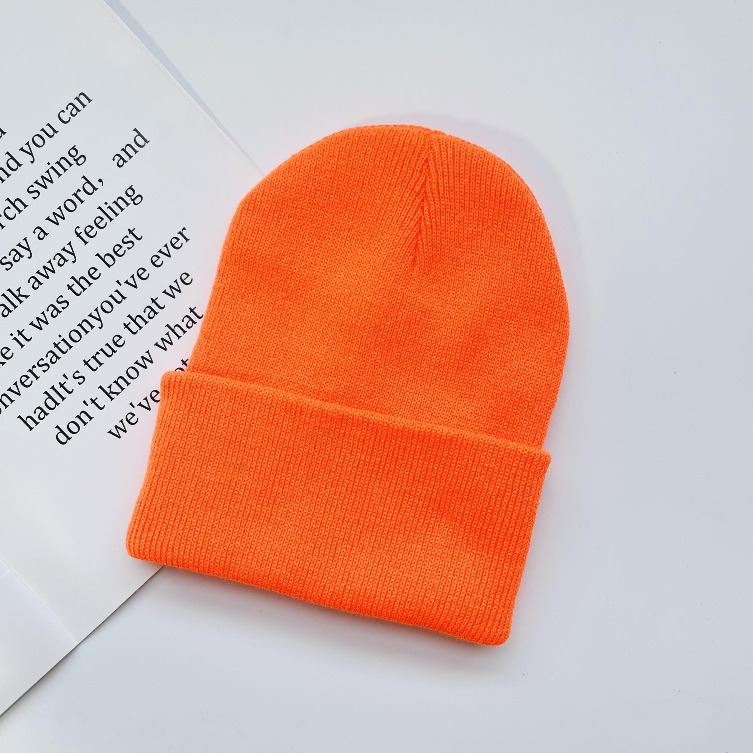 Winter Knitted Beanie Hat Unisex Solid Cap Warm Bonnet