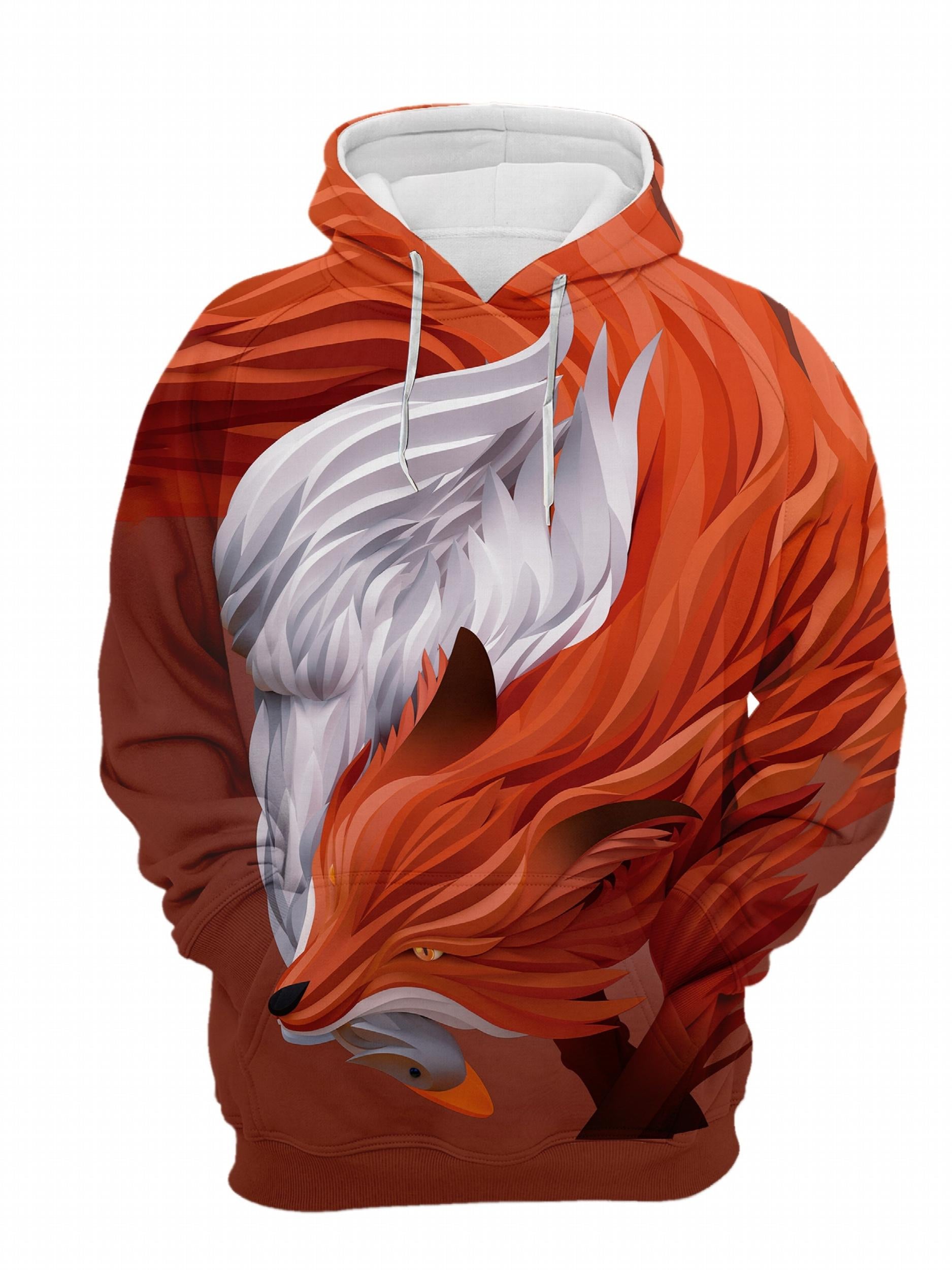 Creative Wolf Print Hoodie for Men