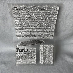 1pc Transparent TPR Silicone Seal Stamp Backgrounds