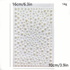 Pearl Sticker Flat Back 3mm for Makeup Nail Art DIY Crafts Scrapbooking