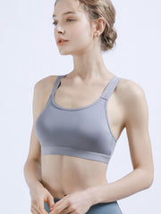 Wide Straps Contrast Tank Sports Bra High Stretch Intimates Bra