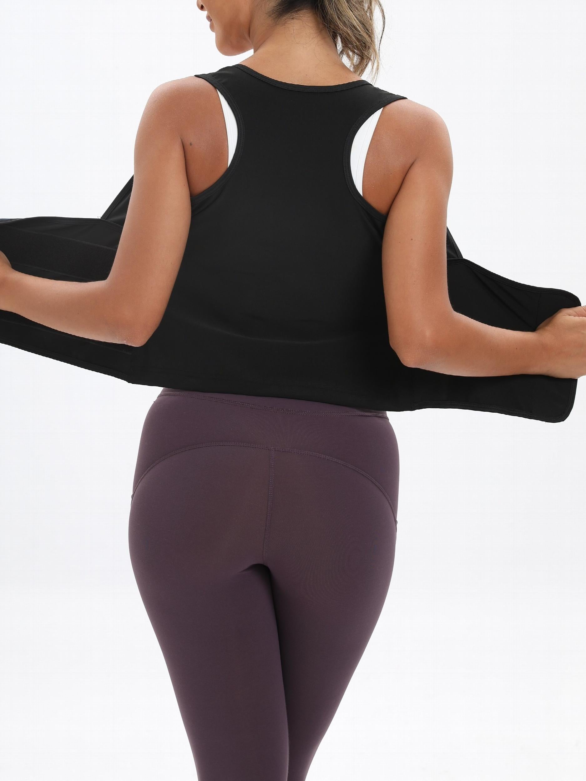 Racer Back Shaper Tops Waist Trainer Workout Fitness Tank Top