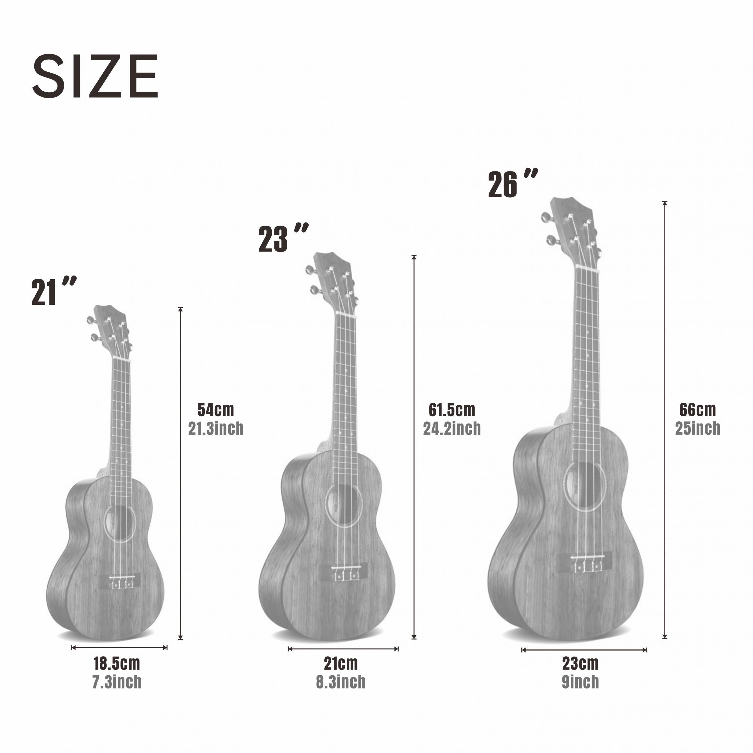 Camwood UKULELE Rosewood 21 23 66 04 Cm For Beginners