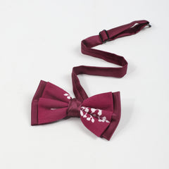 1PC Men's Red Double Layer Necktie Bow Tie for Party Daily