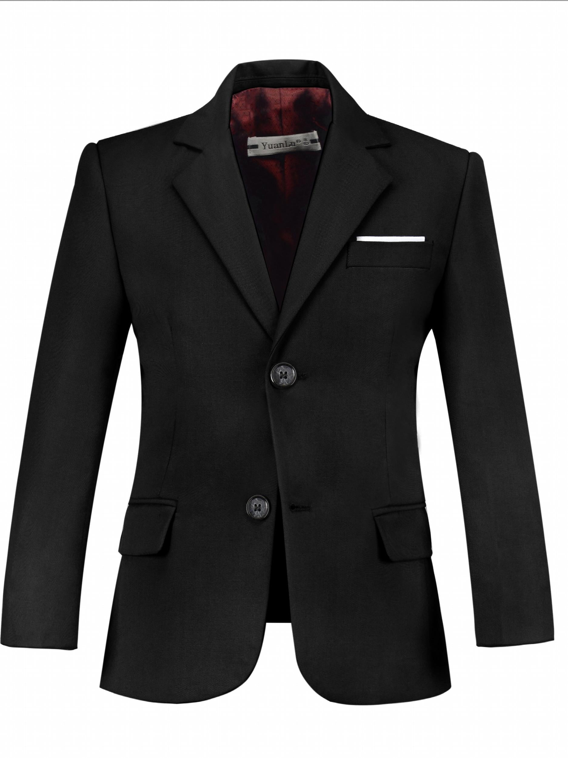 Boys Blazer Slim Suit Coat Formal One Button Jacket