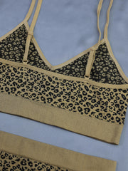 Leopard Print Bra & Panties Lingerie Set