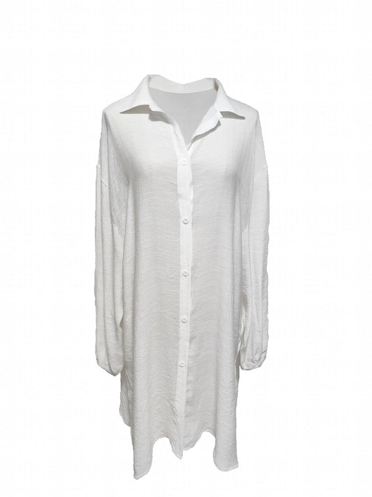 Split Thigh Beach Cover Up Sun Protective Swim Shirt