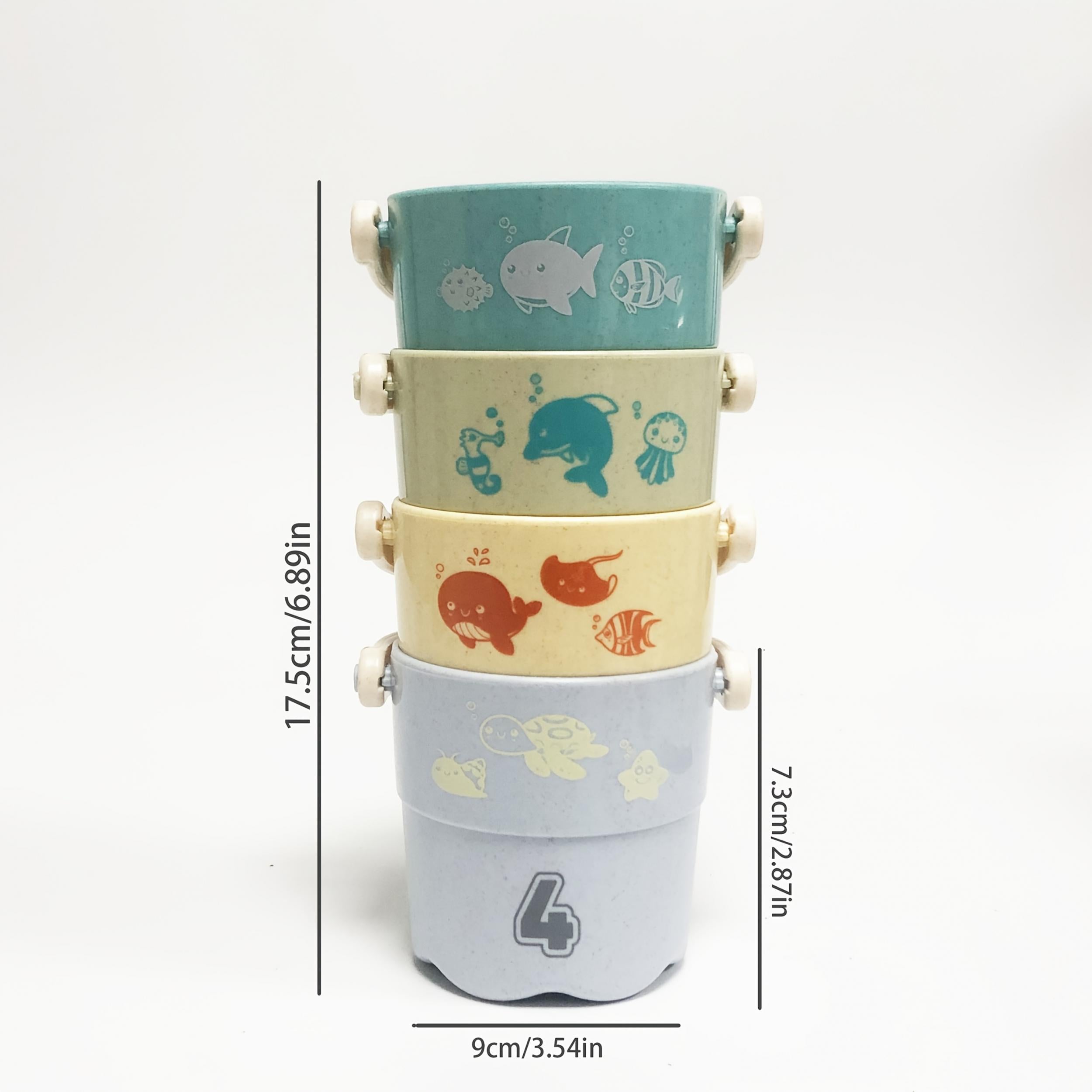 Stackable Water Play Bucket Fun Toy for Kids - 4 Colors