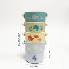 Stackable Water Play Bucket Fun Toy for Kids - 4 Colors