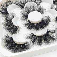 9D Fluffy Faux Mink Lashes Natural Wispy Style 20mm - Makeup and False Eyelashes