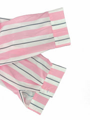  Women's Striped Long Sleeve Shirt Dress