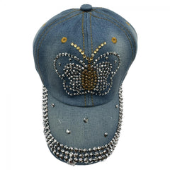 Unisex Sunshade Breathable Baseball Cap With Rhinestone