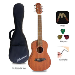 RP TG100 Acoustic Travel Guitar 78 74 Cm Natural Beginner