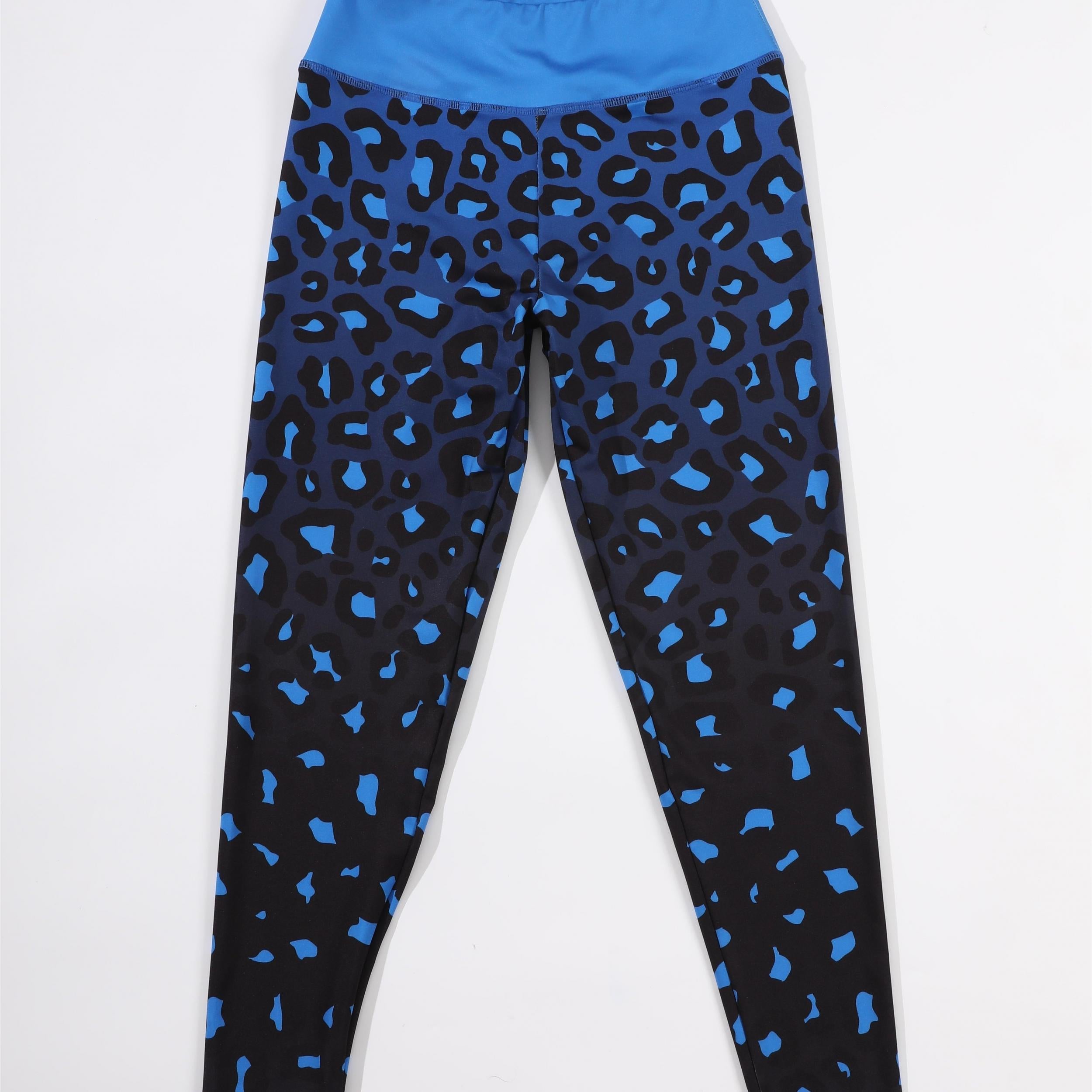 Leopard Print High Waist Yoga Pants - Women's Activewear