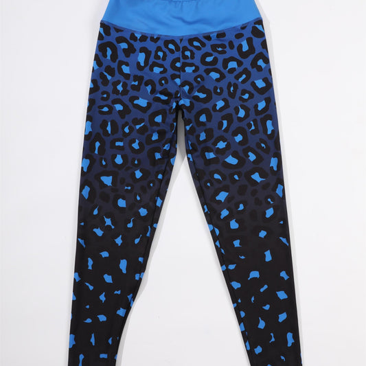 Leopard Print High Waist Yoga Pants - Women's Activewear