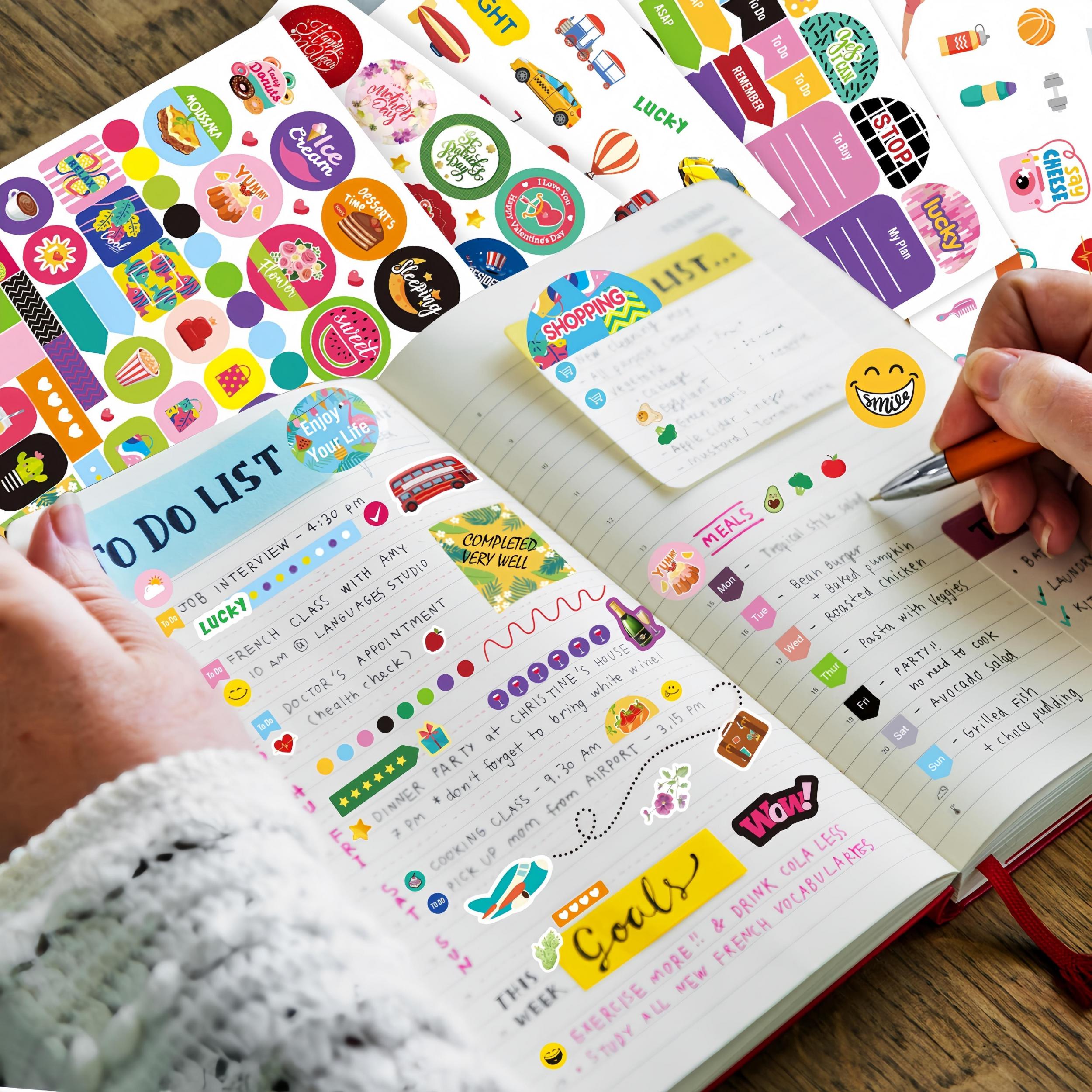 Planner Sticker Pack 1200PCS Month DIY Set