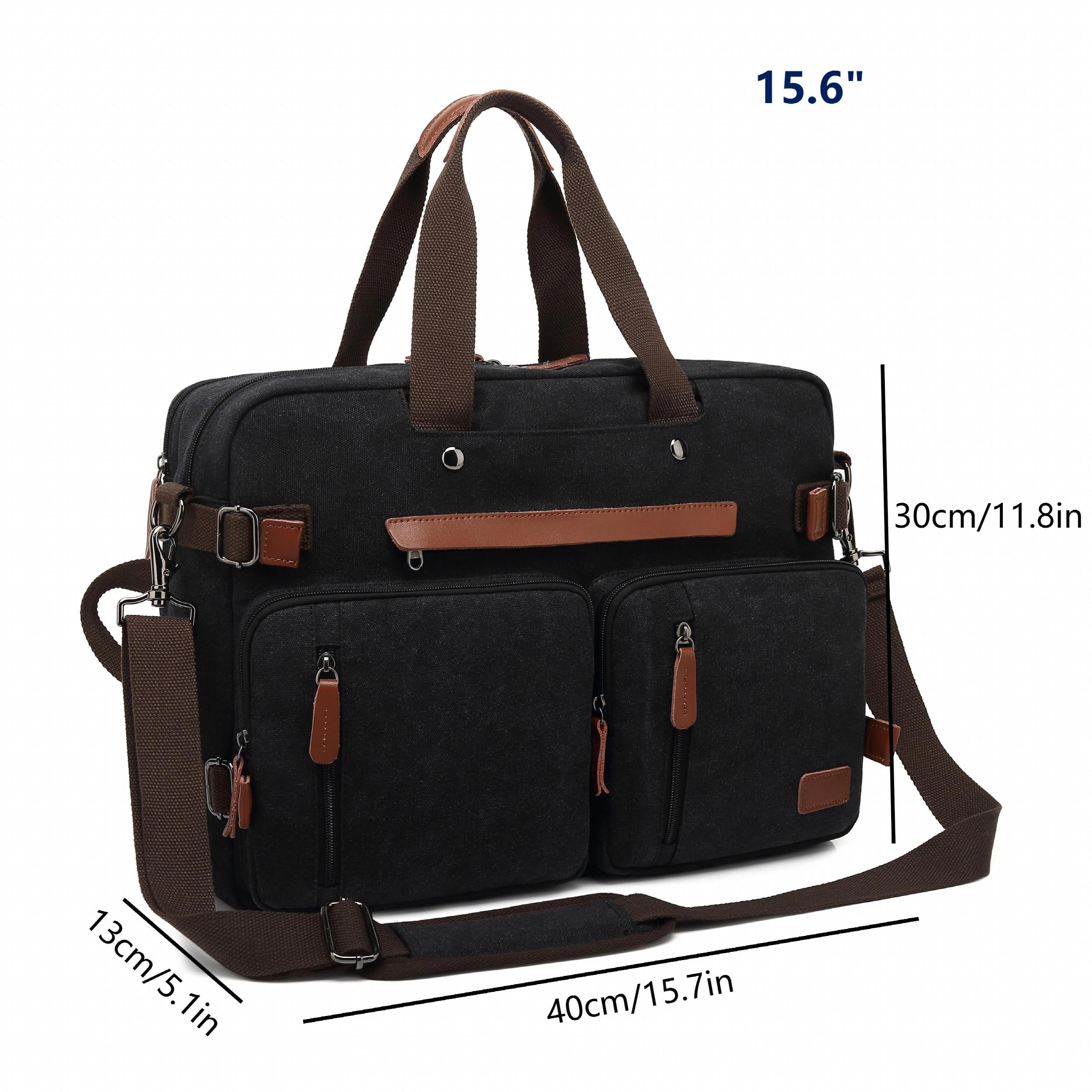 Convertible Laptop Bag Messenger Bag Shoulder Bag Briefcase Men Women