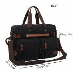 Convertible Laptop Bag Messenger Bag Shoulder Bag Briefcase Men Women