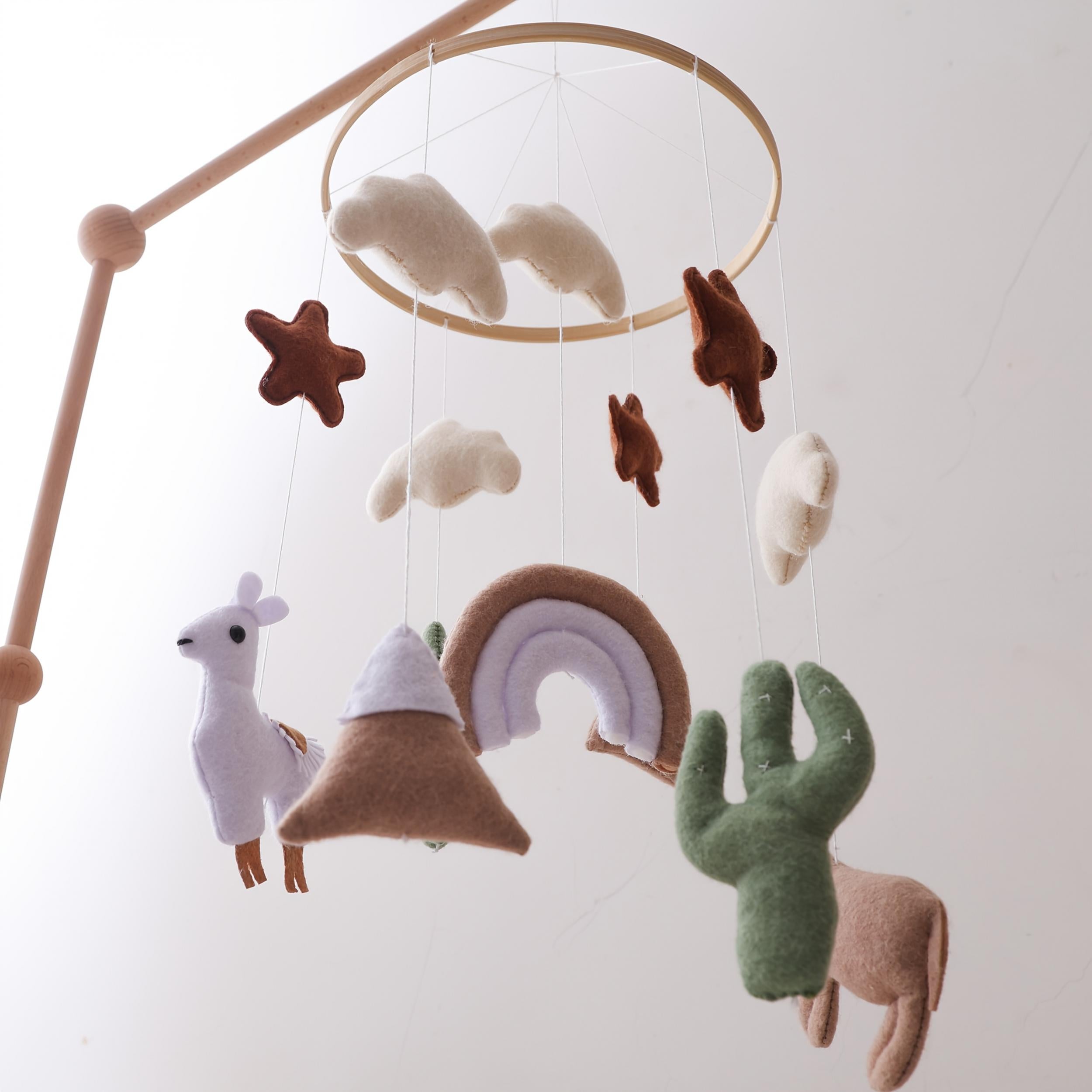 Baby Sheep & Star & Moon Bed Bell Crib Alpaca Theme Bed Bell