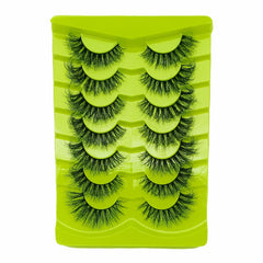 7 Pairs Fairy Style Wispy Cat Eye False Lashes Extension Natural Look