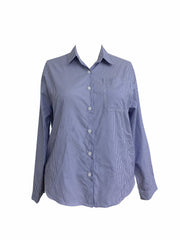 Stripe Print Long Sleeve Button Up Shirt Top