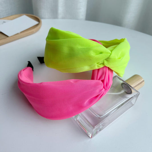 Colorful Fluorescent Cross Headband Hair Band for Women Girls