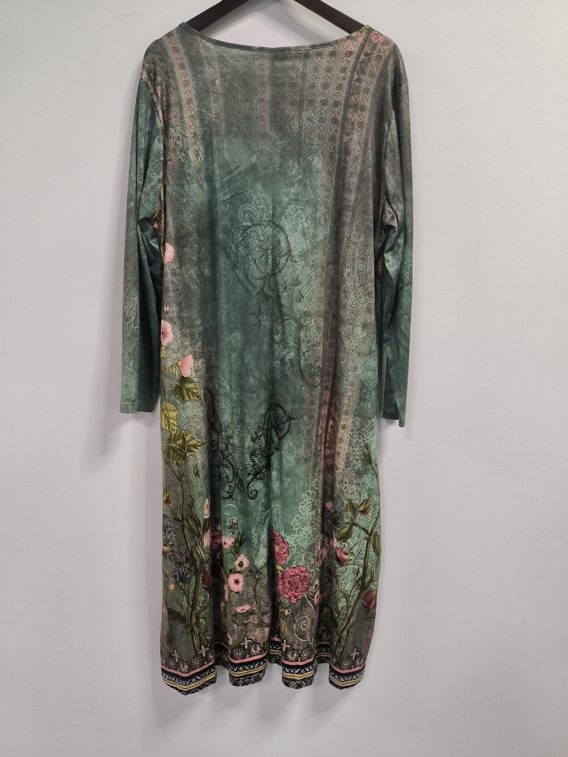  Floral Print Long Sleeve Casual Dress with Pockets