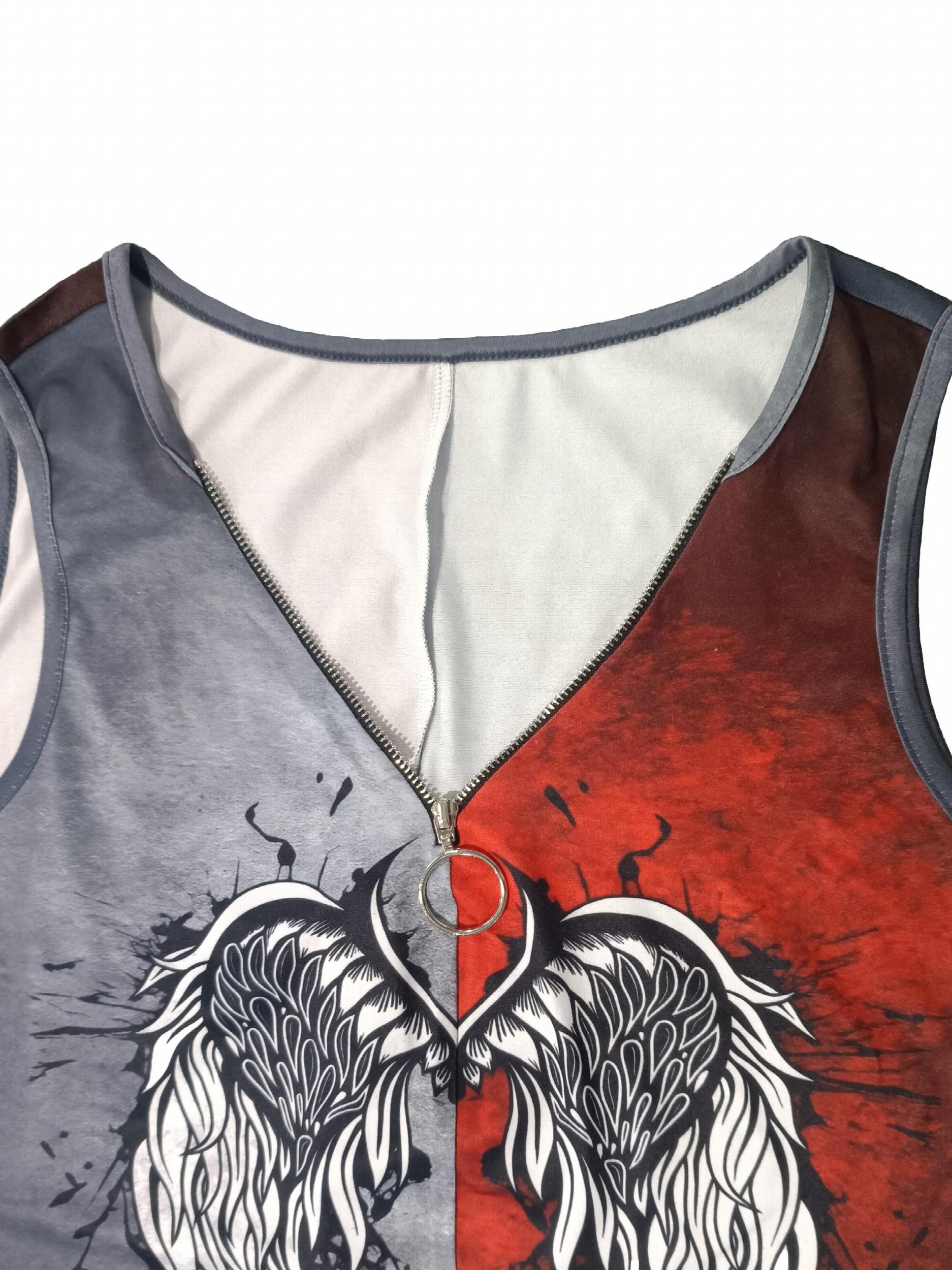 Casual V Neck Sleeveless Tank Top for Summer Women's Clothing