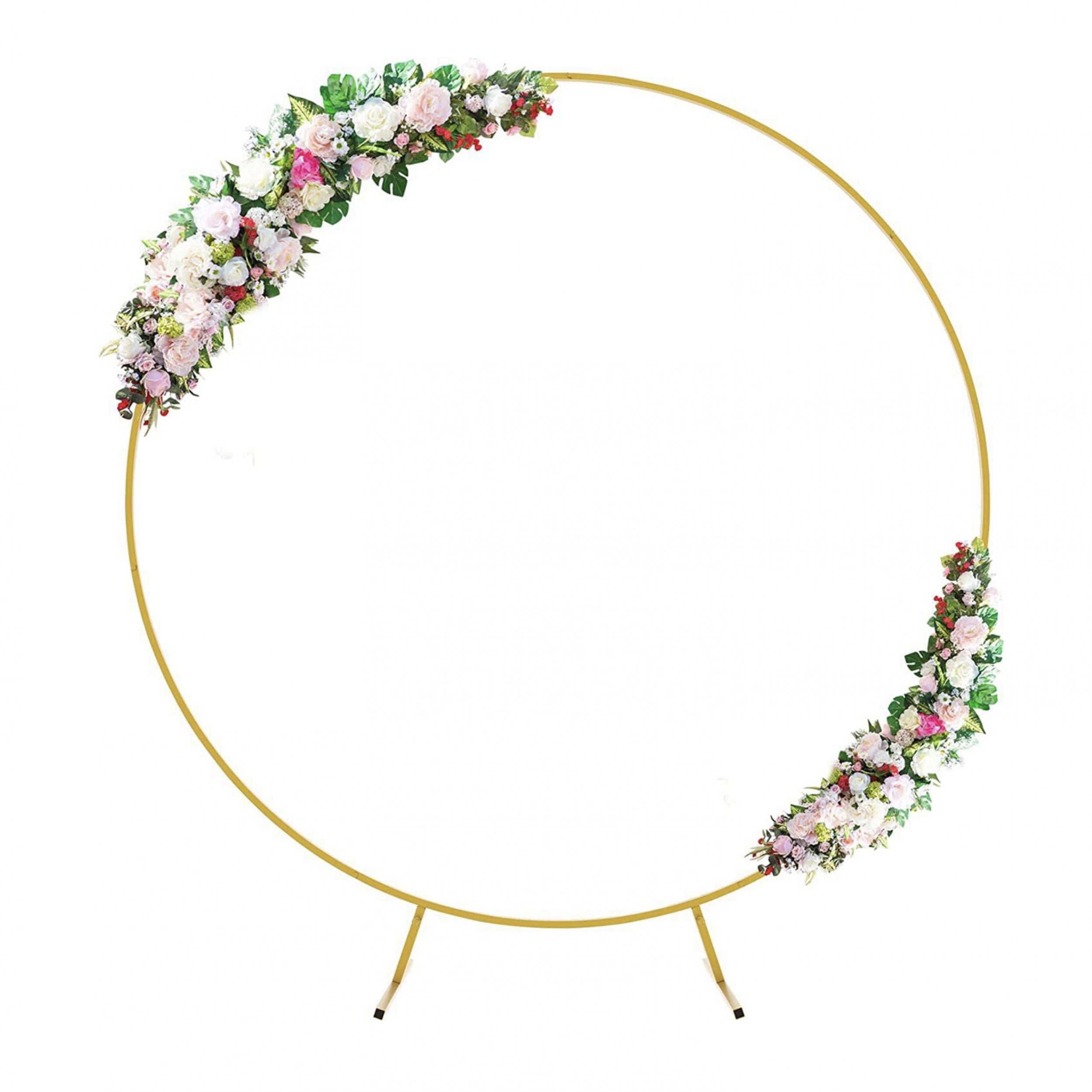 Round Arch Backdrop Stand Golden Circle Balloon Arch Frame Stand