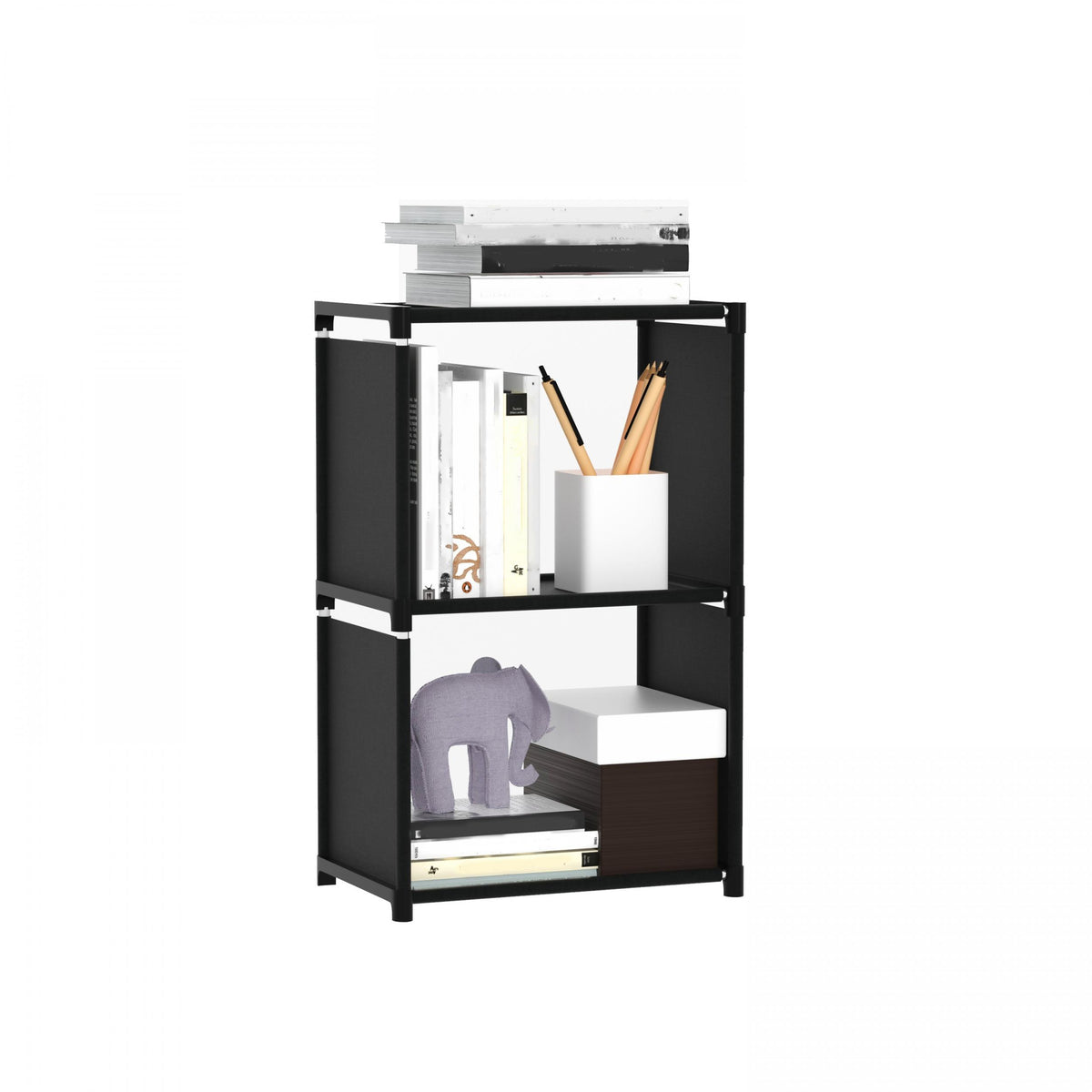 Desktop Bookshelf Foldable Storage Rack Clothes Organizer Wardrobe