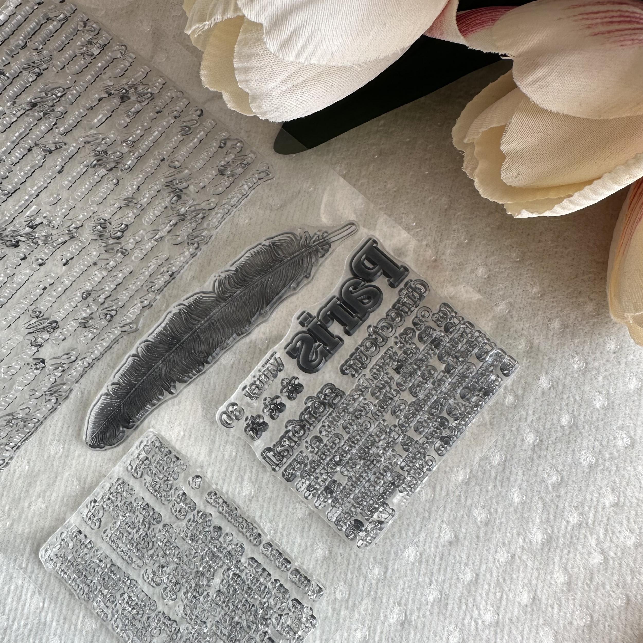 1pc Transparent TPR Silicone Seal Stamp Backgrounds