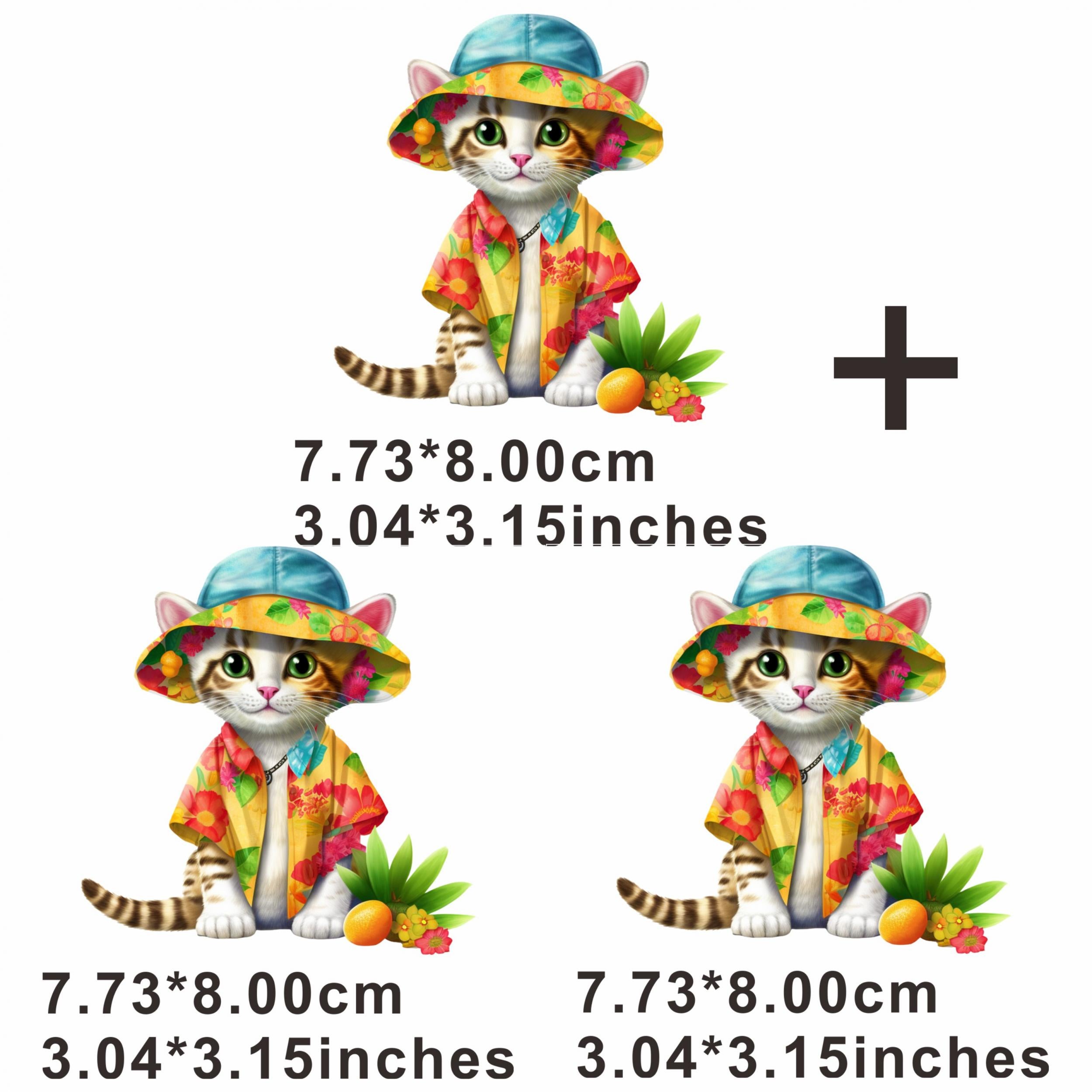 Cat Ladies Clothes Stickers Men Iron On Applique Patches
