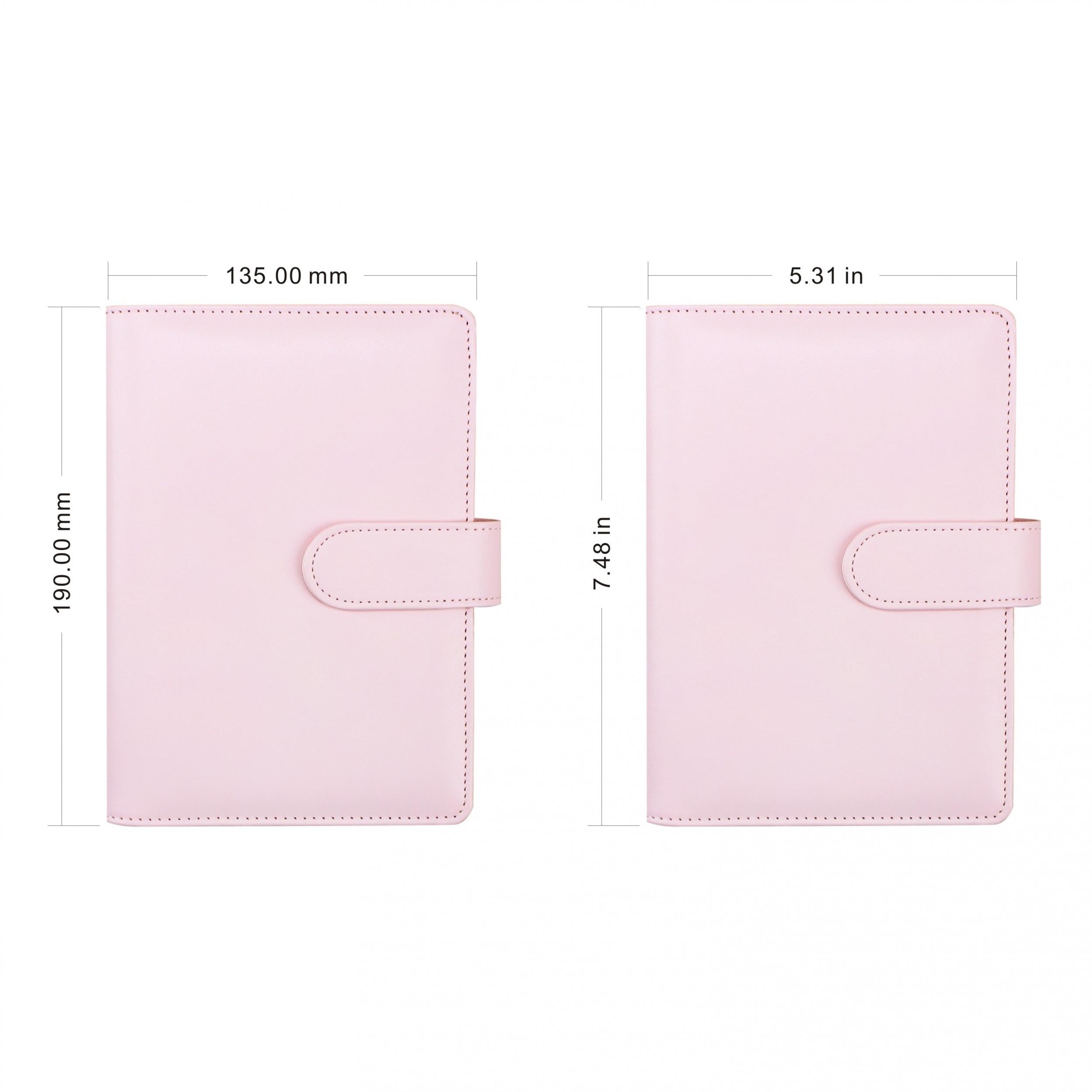 Stylish A6 PU Leather Macaroon Planner Binder - 6 Hole - Magnetic Clasp
