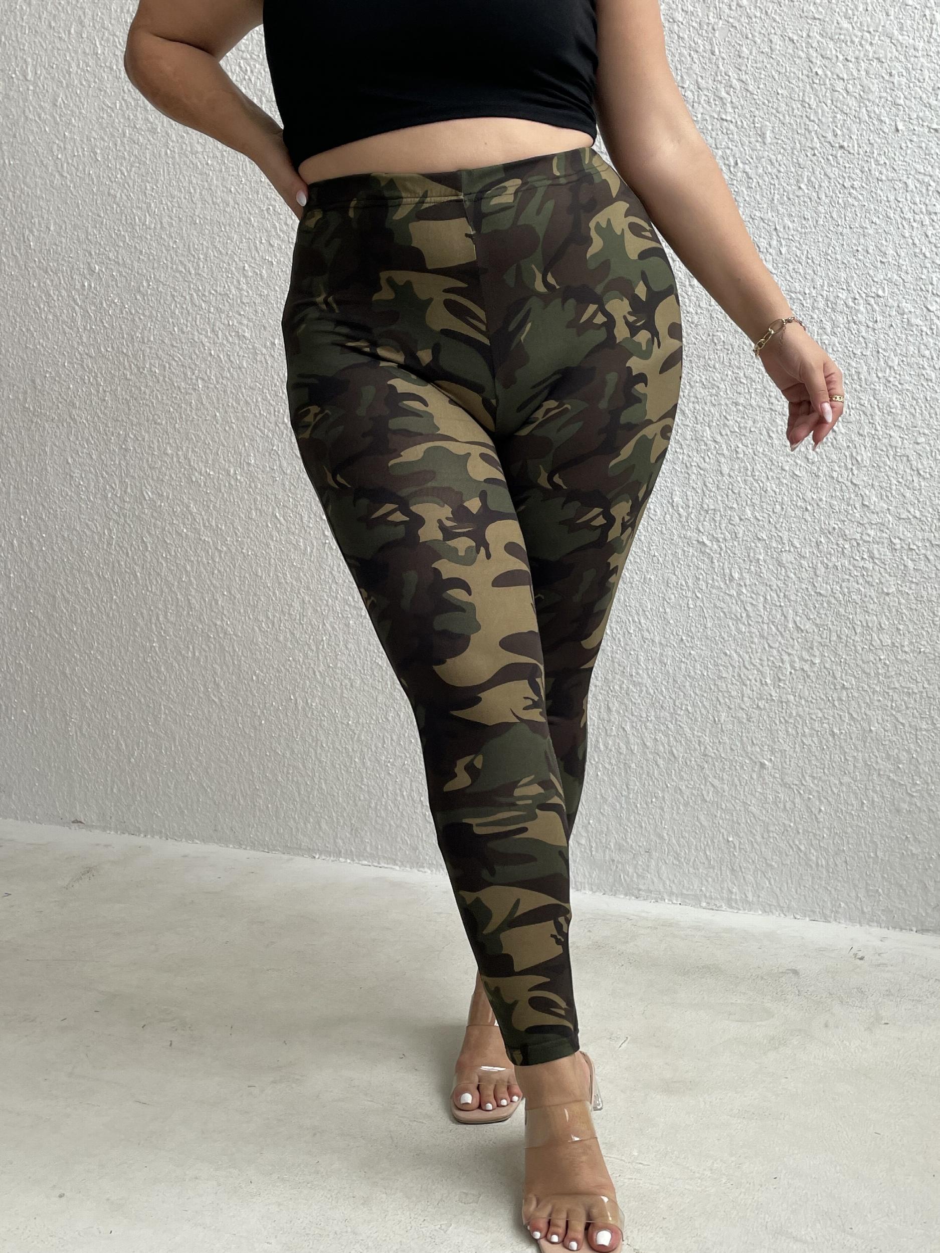 Women's Plus Camo High Rise Skinny Trousers
